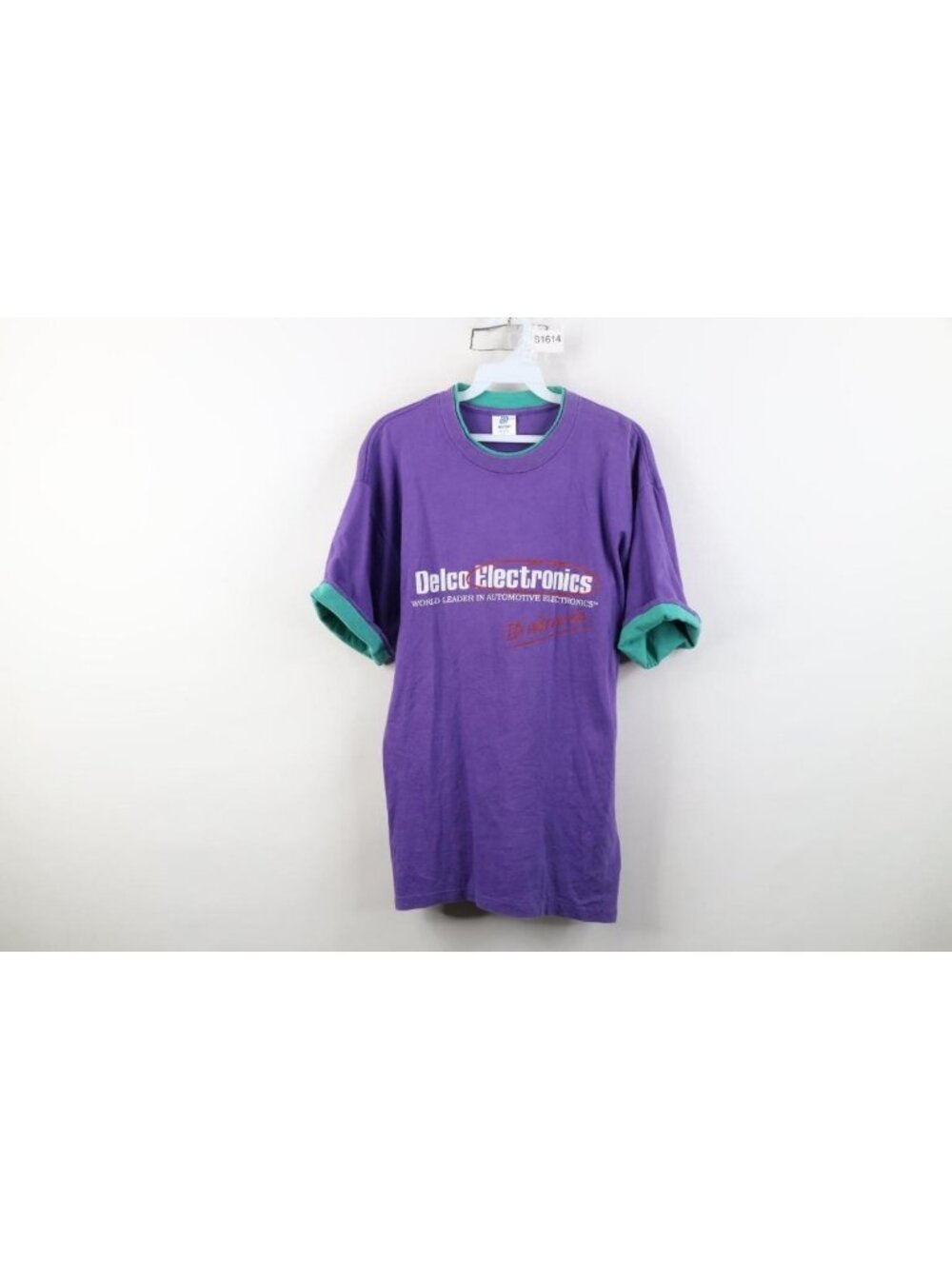 Vintage 90s Mens Large Faded Delco Electronics Automotive Layered T-Shirt USA